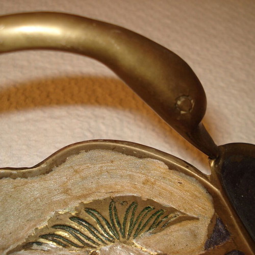 Bronze enamelled fontaniera used