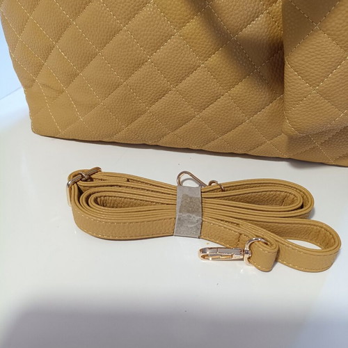 Dream River large women's shoulder bag camel with clutch