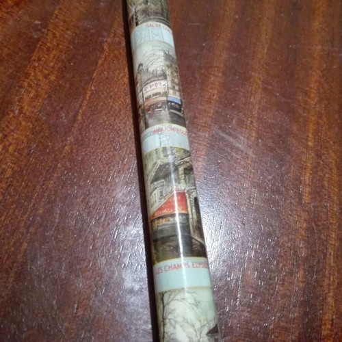 Large pencil used with cap and eraser, 38 cm long