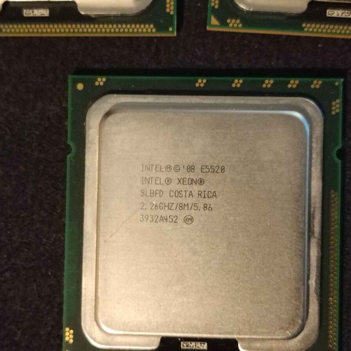 Intel Xeon E5520 processors used, pack