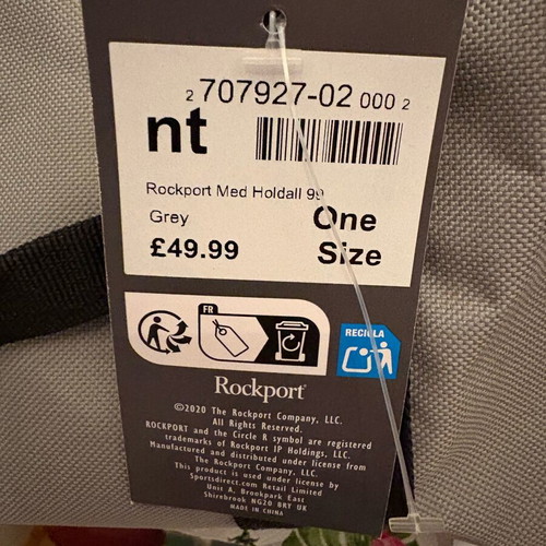 Rockport travel sack new, gray, size M 45 x W 25 x H 30