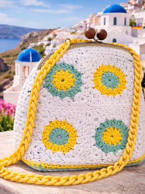 Crochet crossbody bag new with boho wallet