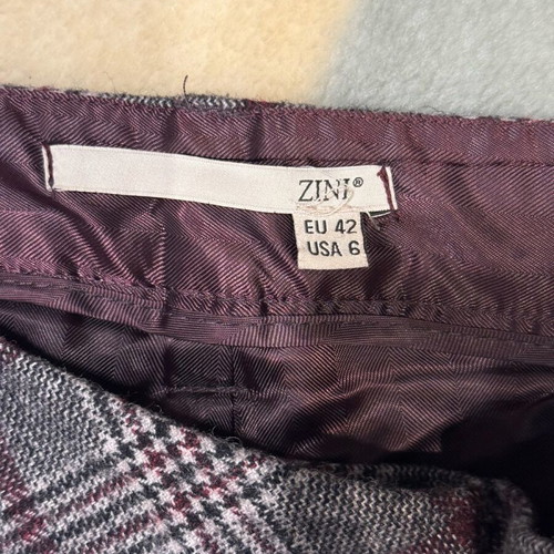 ZINI Boutique plaid pants used, size 42, with wool