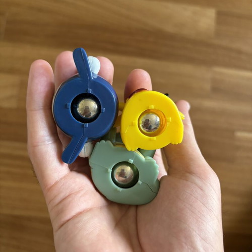 Pokemon figures used, pack of 3 Pikachu, Poliwhirl, Squirtle