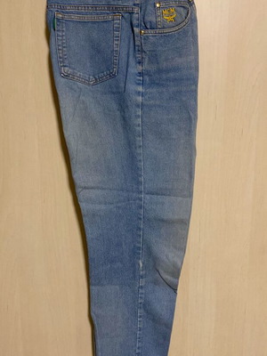 MCM denim barrel-leg jeans, blue