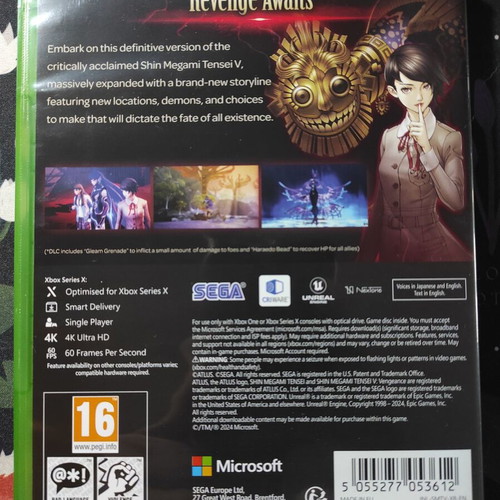 Shin Megami Tensei V Xbox Series X/S game like new