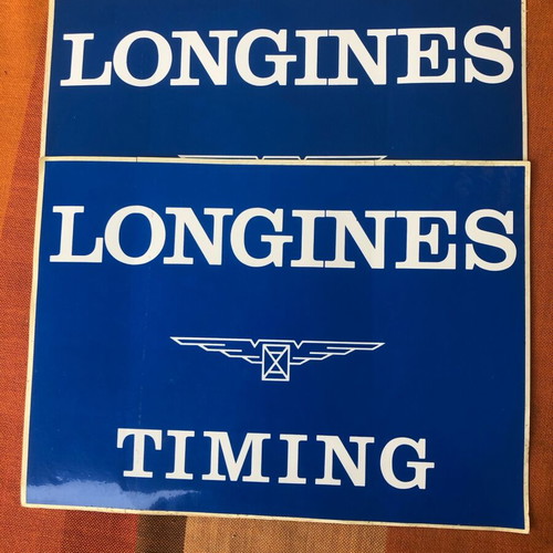 Longines vintage stickers like new for racing cars