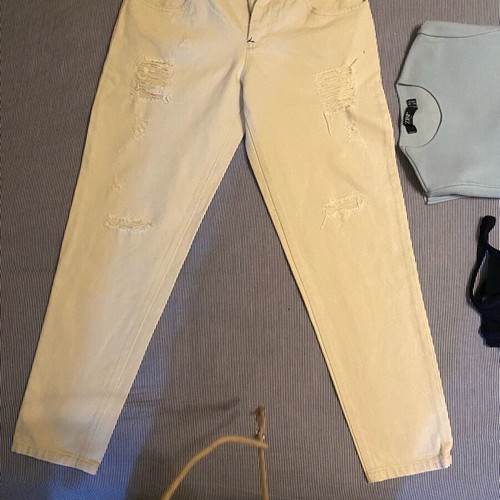 Zini denim pants like new, beige, size S