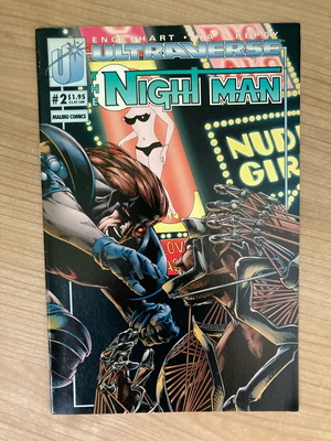 Night Man #2 Ultraverse Malibu Comics μεταχειρισμένο, 1993