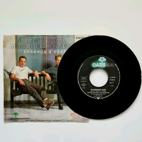 7" Vinyl Record Giorgio Moroder & Paul Engemann Shannon's Eyes used