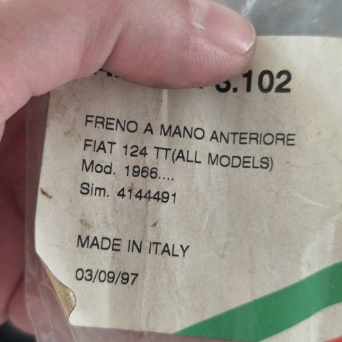 Handbrake cable Fiat 124 new, front part