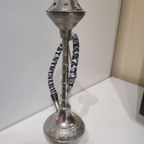 Metal hookah used, 25 cm, oriental style