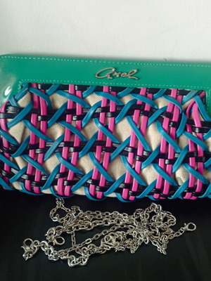 Axel hand bag-wallet used, multicolor