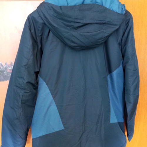 Columbia jacket new with hood, size large, blue turquoise