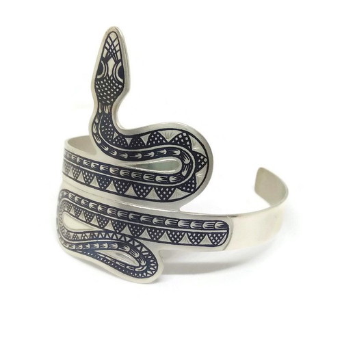 Snake Bracelet Silver 925° New with Niello Design
