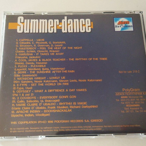 Summer dance CD promo like new, electronic