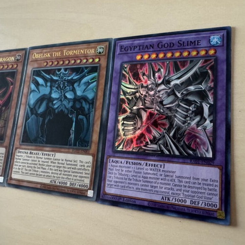 Yu-Gi-Oh! Egyptian God Set with Ra, Slifer, Obelisk cards