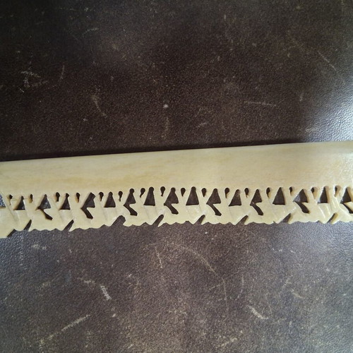 Vintage papercutter camel bone used, 30 cm
