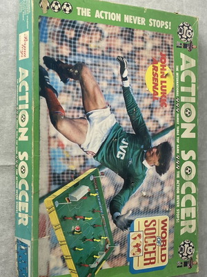 Subbuteo Action Soccer World of Soccer vintage table football game used with original box