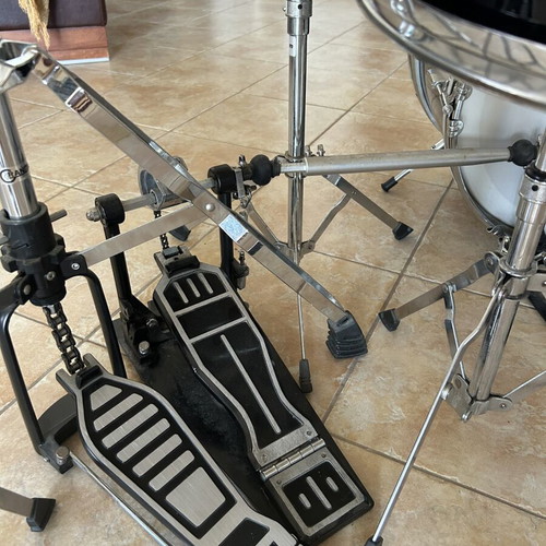 Millenium drum set used with Remo Emperor Coated heads and cymbals