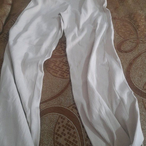 Ribbed teen girl pants like new, beige, size S
