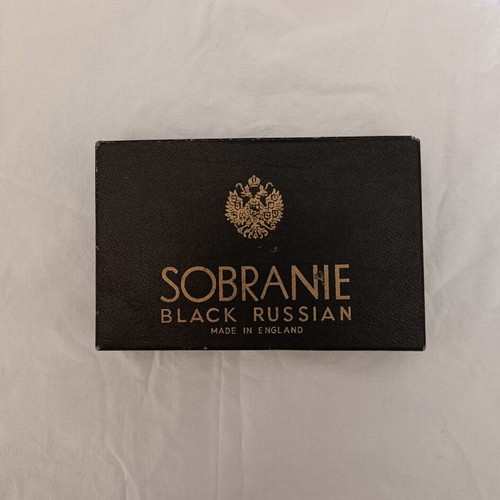 Sobranie Black Russian 25s and Senior Service Ships Supply collectible cigarette boxes used