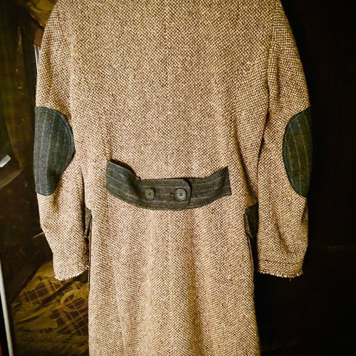 Rare London wool coat like new, unisex, gray and brown, size 48