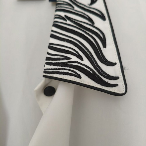 Laura Scott vintage 90s shirt with zebra print details, new