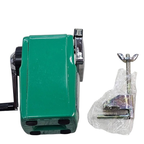 Table sharpener with crank metal green new