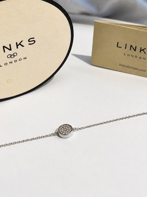 Links of London Silver Bracelet 925 with Pavé Zirconia like new