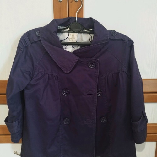 Short purple coat lightly worn, size M