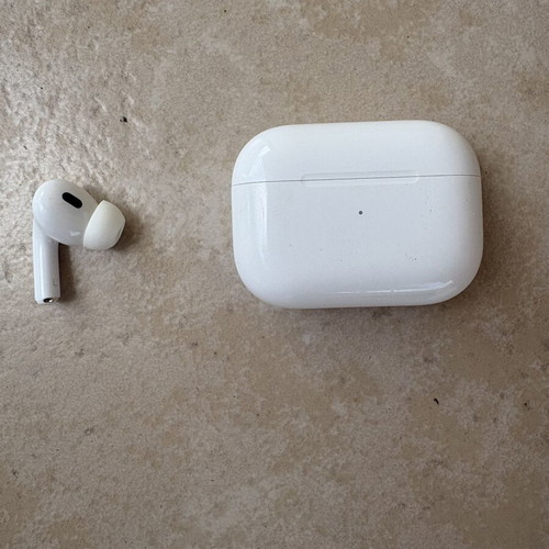 Apple AirPods Pro 2 left earbud with genuine lightning charging case