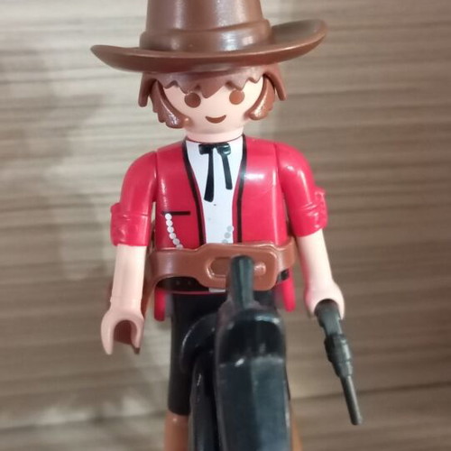 Playmobil cowboy with horse used
