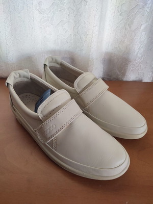 Ecco Soft leather sneakers, size 40, white/off-white
