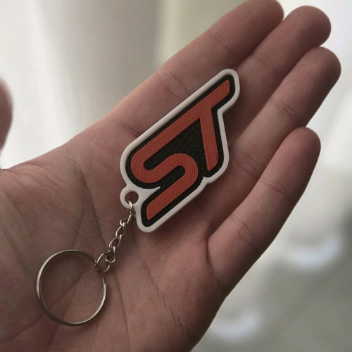 Ford ST keychain new, white multicolor