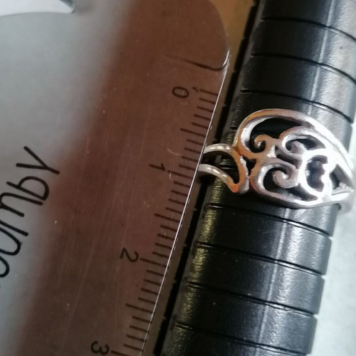 Silver 925 ring vintage spiral openwork new no 54 (US 6.75)