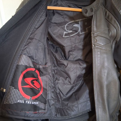 Spyke leather motorcycle jacket like new with removable winter lining
