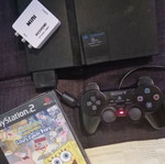 Sony PlayStation 2 κονσόλα πακέτο με παιχνίδι, κάρτα μνήμης, αντάπτορα