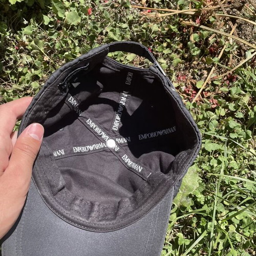 Emporio Armani Jockey Hat like new, dark gray, one size