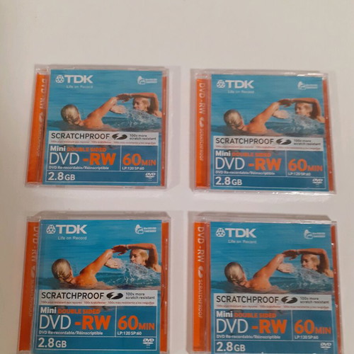 TDK DVD-R 8cm 60 min new, pack of 4 pieces