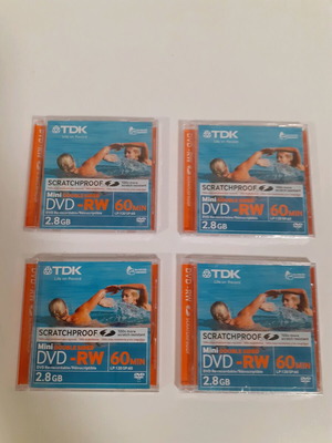TDK DVD-R 8cm 60 min καινούργια, πακέτο 4 τεμαχίων