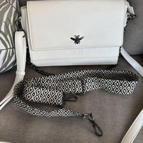 Nolah Eva white crossbody bag like new, quality leatherette