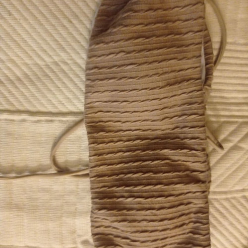Strapless beige nude top new with embossed design and ties