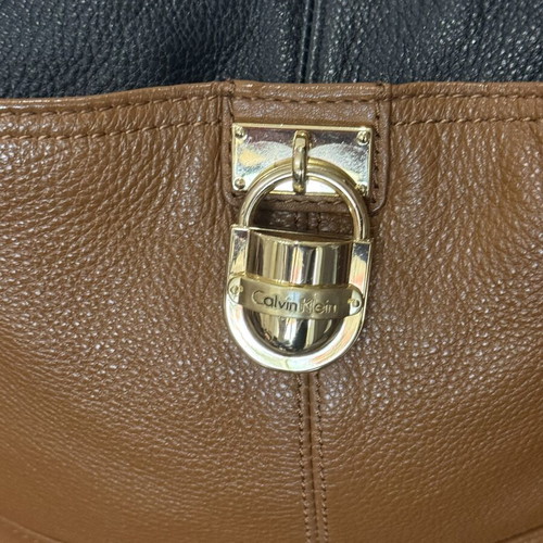 Calvin Klein shoulder bag natural leather