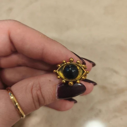 Ethnasia ring new, black and gold