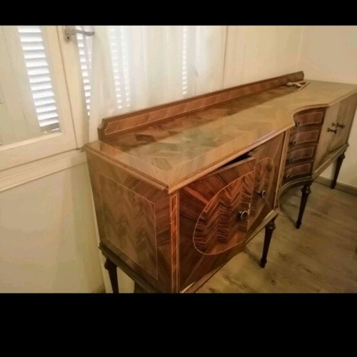 Marquetry buffet from the 1970s like new