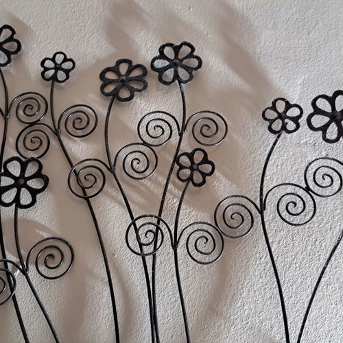 Decorative Metal Wall Art new, 3D floral design