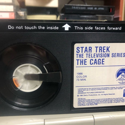 Star Trek The Cage Betamax video cassette used NTSC science fiction