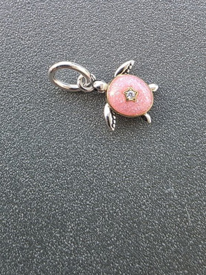Pandora charm pink good luck turtle