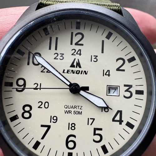LN LENQIN Men's Military Watch New, 30M Waterproof, Nylon Band